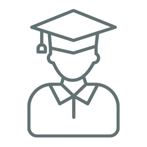 A drawing of a student graduate